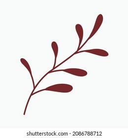 Autumn Leaf Vector Illustration With Cute Flat Design
