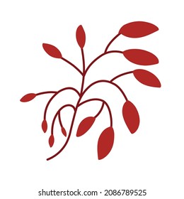 Autumn Leaf Vector Illustration With Cute Flat Design
