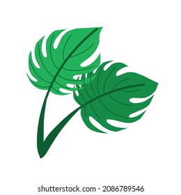 Autumn Leaf Vector Illustration With Cute Flat Design