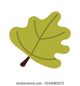 Autumn Leaf Vector Illustration With Cute Flat Design
