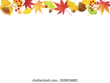 Autumn leaf vector illustration frame