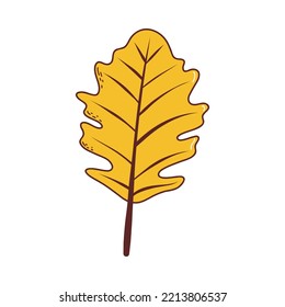 Autumn leaf. Vector illustration in hand drawn style