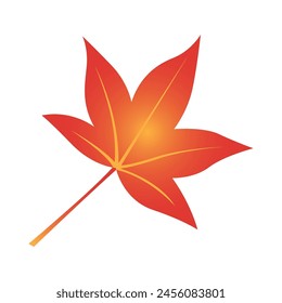 Autumn leaf vector illustration isolated on white background