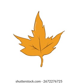 ilustração vetor folha outono em branco
