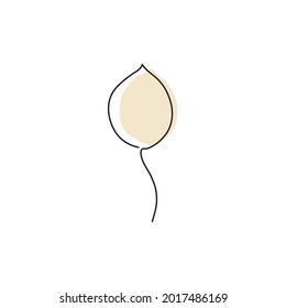 Autumn leaf. Vector simple illustration. Minimalism