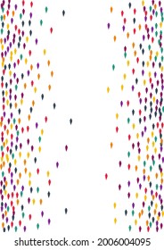Autumn Leaf Vector White Background. Yellow Foliage Tree Card. Scattered Confetti Pattern. Red Confetti Texture.