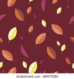Autumn leaf wallpaper vector illustration
