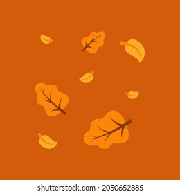 Autumn Leaf Yellow Orange Brown Fall Simple Illustration Vector Leaves Nature Plant