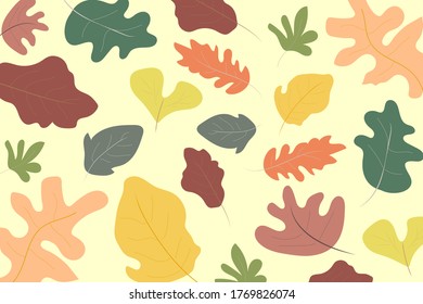 Autumn Leafs Concept Abstract Vector Background 