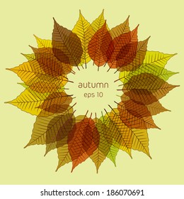 autumn leafs frame