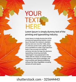 autumn  leafs on gray background