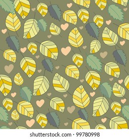 Autumn leafs. Seamless pattern