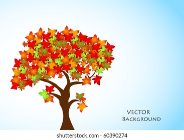 Autumn leafs vector illustration