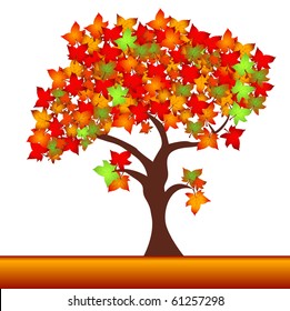 Autumn leafs vector illustration
