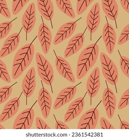 Autumn Leafs vector ilustration seamless patern.Great for textile,fabric,wrapping paper,and any print.