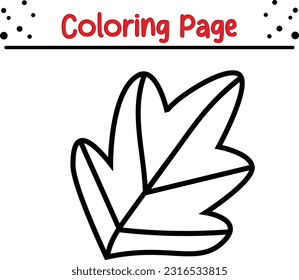 autumn leave hand drawing coloring page