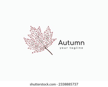 Autumn leave logo design vector 
