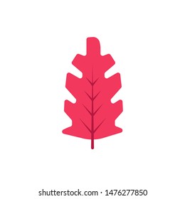 Autumn leave, red icon. Element of color autumn flora icon