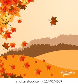 Autumn leaven fallen background