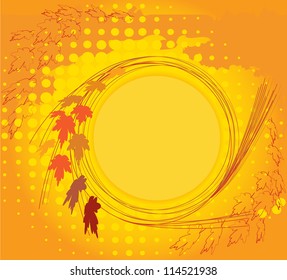 Autumn leaves abstract background with copy space vector