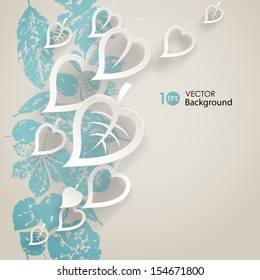 Autumn leaves. Abstract vector background. Eps 10.