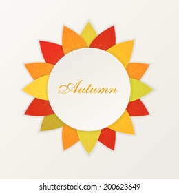 Autumn leaves abstract vector background