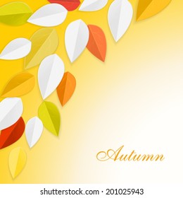 Autumn leaves abstract vector background