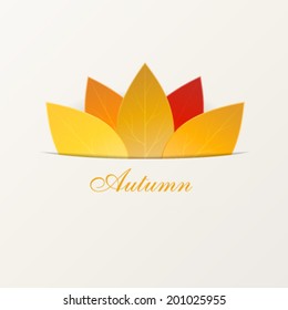 Autumn leaves abstract vector background