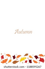 Autumn leaves art abstract vector background.
