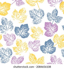 Autumn leaves background. Beautiful seamless texture background imprint. handmade painted. beautiful seamless texture background imprint.