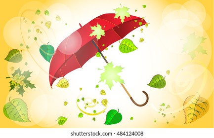 Autumn leaves background, can be use as banner or poster. Vector illustration. Design elements.