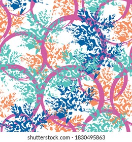 Autumn leaves background. Colored art vector autumn leaves pattern. Fabric texture. Beautiful seamless texture background imprint.