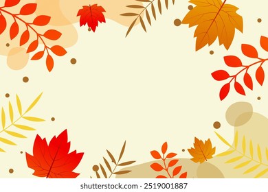 Herbst hinterlässt Hintergrund mit Kopienraum