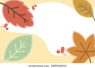 Autumn leaves background. Fall and autumn banner for sale, promotion. Vector illustration.