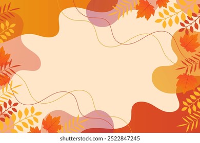 Fondo de hojas de otoño con hoja de otoño.
