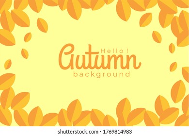 Autumn leaves background in flat design
