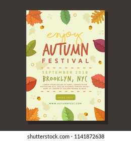 Autumn leaves for background, flyer, sticker, banner, etc. 