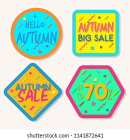 Autumn leaves for background, flyer, sticker, banner, etc. 