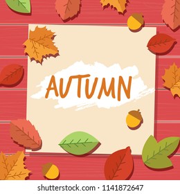 Autumn leaves for background, flyer, sticker, banner, etc. 