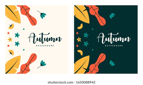 Vector de ilustración de fondo del otoño