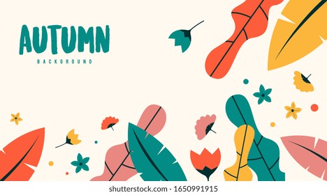 Vector de ilustración de fondo del otoño