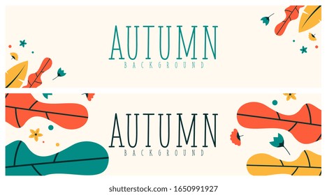Autumn leaves background illustration vector