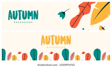 Autumn leaves background illustration vector