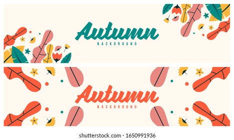 Autumn leaves background illustration vector
