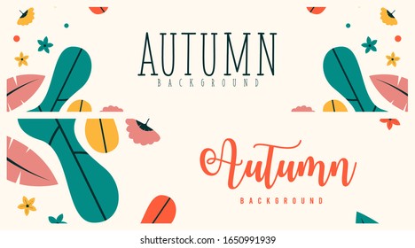 Autumn leaves background illustration vector