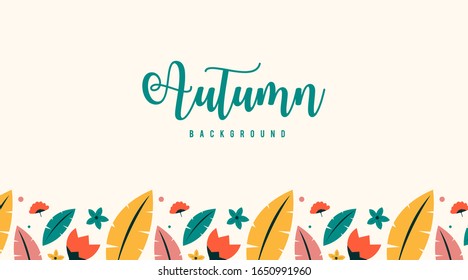 Autumn leaves background illustration vector