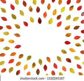 Autumn leaves Background material (watercolor pencil texture)