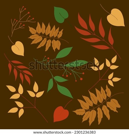 Autumn Leaves Background on White. Perfect for Seasonal Designs and Autumn-themed Projects.