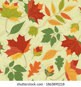 autumn leaves, background, pattern, postcard