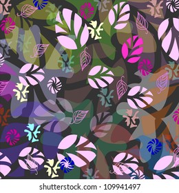 autumn leaves background pattern in vector
